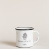 Taza de metal, general, café para todos, apoya todas las causas, negro, café por un mundo mejor