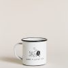 Taza de metal, general, café para todos, apoya todas las causas, negro, café por un mundo mejor
