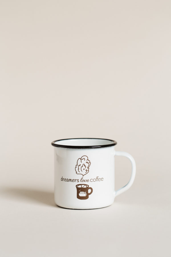 Taza de metal marrón, a Coffee for Noah, café para todos, café por un mundo mejor