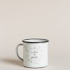Taza de metal gris, a Coffee for grandpa, café para todos, café por un mundo mejor